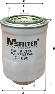 Mfilter DF 690 - Топливный фильтр autospares.lv