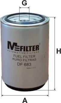 Mfilter DF 683 - Топливный фильтр autospares.lv