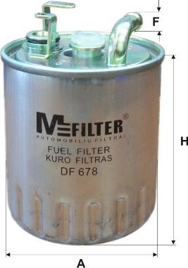 Mfilter DF 678 - Топливный фильтр autospares.lv