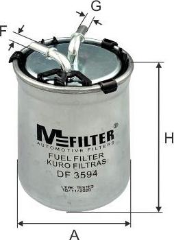 Mfilter DF 3594 - Топливный фильтр autospares.lv