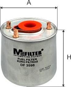 Mfilter DF 3598 - Топливный фильтр autospares.lv