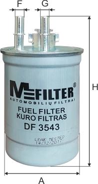 Mfilter DF 3543 - Топливный фильтр autospares.lv