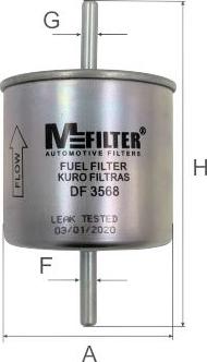 Mfilter DF 3568 - Топливный фильтр autospares.lv