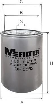 Mfilter DF 3562 - Топливный фильтр autospares.lv