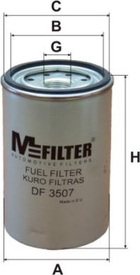 Mfilter DF 3507 - Топливный фильтр autospares.lv