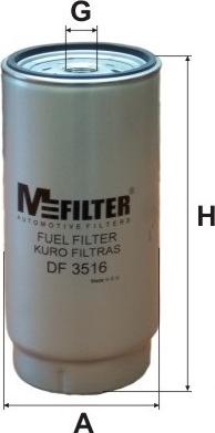 Mfilter DF 3516 - Топливный фильтр autospares.lv