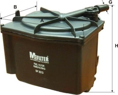 Mfilter DF 3513 - Топливный фильтр autospares.lv