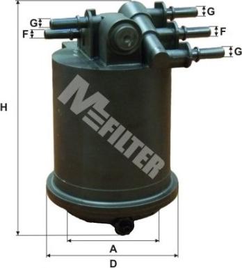 Mfilter DF 3517 - Топливный фильтр autospares.lv