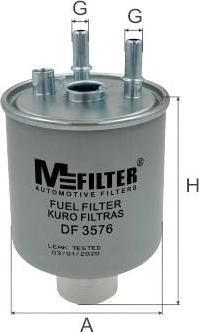 Mfilter DF 3576 - Топливный фильтр autospares.lv