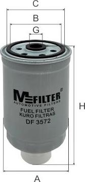 Mfilter DF 3572 - Топливный фильтр autospares.lv