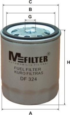 Mfilter DF 324 - Топливный фильтр autospares.lv