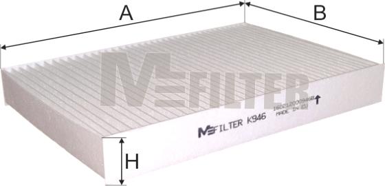 Mfilter K 946 - Фильтр воздуха в салоне autospares.lv