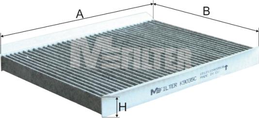 Mfilter K 9035C - Фильтр воздуха в салоне autospares.lv