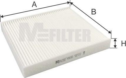 Mfilter K 9193 - Фильтр воздуха в салоне autospares.lv
