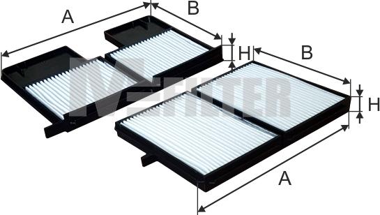 Mfilter K 9145-2 - Фильтр воздуха в салоне autospares.lv