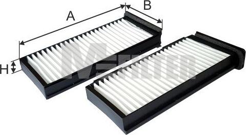 Mfilter K 9140-2 - Фильтр воздуха в салоне autospares.lv