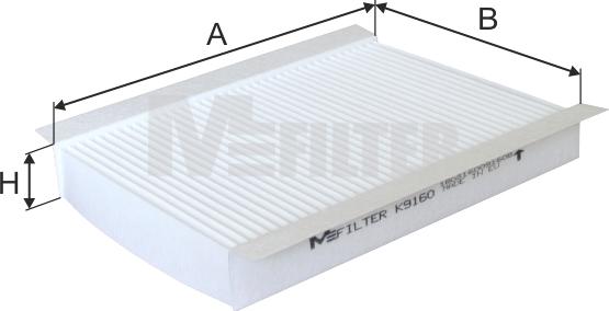 Mfilter K 9160 - Фильтр воздуха в салоне autospares.lv