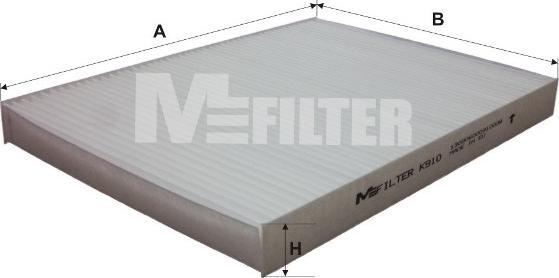 Mfilter K 910 - Фильтр воздуха в салоне autospares.lv