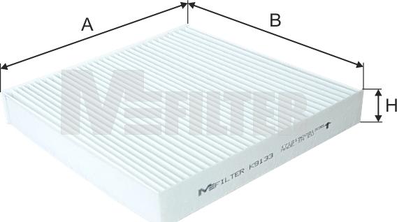 Mfilter K 9133 - Фильтр воздуха в салоне autospares.lv