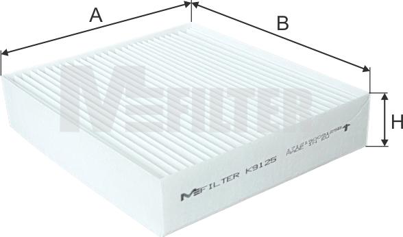 Mfilter K 9125 - Фильтр воздуха в салоне autospares.lv