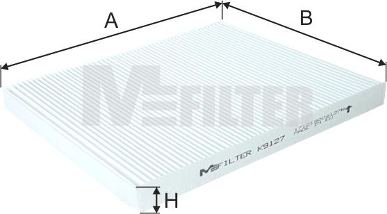 Mfilter K 9127 - Фильтр воздуха в салоне autospares.lv