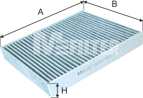 Mfilter K 9171C - Фильтр воздуха в салоне autospares.lv