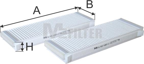 Mfilter K 987-2 - Фильтр воздуха в салоне autospares.lv