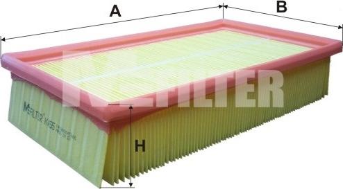 Mfilter K 455 - Воздушный фильтр, двигатель autospares.lv