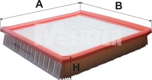 Mfilter K 456 - Воздушный фильтр, двигатель autospares.lv