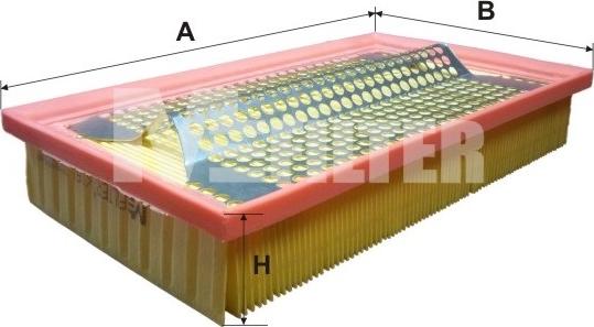 Mfilter K 161 - Воздушный фильтр, двигатель autospares.lv