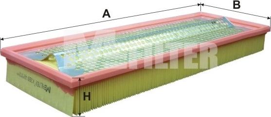 Mfilter K 359 - Воздушный фильтр, двигатель autospares.lv