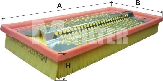 Mfilter K 249 - Воздушный фильтр, двигатель autospares.lv