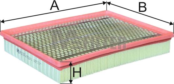 Mfilter K 753/1 - Воздушный фильтр, двигатель autospares.lv