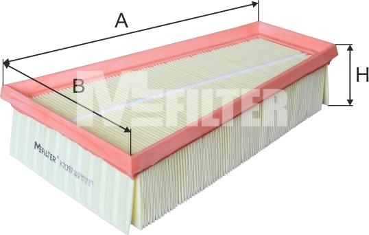 Mfilter K 7097 - Воздушный фильтр, двигатель autospares.lv