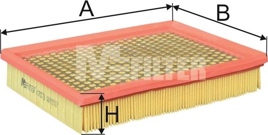 Mfilter K 7073 - Воздушный фильтр, двигатель autospares.lv