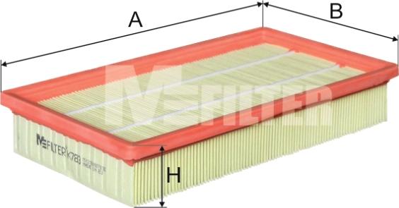 Mfilter K 783 - Воздушный фильтр, двигатель autospares.lv