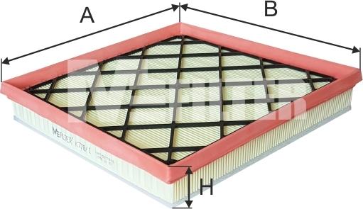 Mfilter K 778/1 - Воздушный фильтр, двигатель autospares.lv