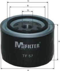 Mfilter TF 57 - Масляный фильтр autospares.lv