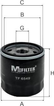 Mfilter TF 6549 - Масляный фильтр autospares.lv