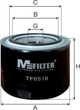 Mfilter TF6518 - Масляный фильтр autospares.lv