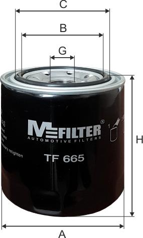 Mfilter TF665 - Масляный фильтр autospares.lv