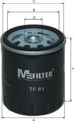 Mfilter TF 61 - Масляный фильтр autospares.lv