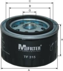 Mfilter TF 315 - Масляный фильтр autospares.lv