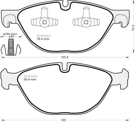 DJ Parts BP2349 - Тормозные колодки, дисковые, комплект autospares.lv