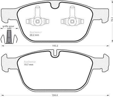 Valeo 302427 - Тормозные колодки, дисковые, комплект autospares.lv