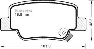 MGA 996 - Тормозные колодки, дисковые, комплект autospares.lv