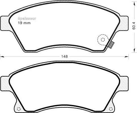 MGA 998 - Тормозные колодки, дисковые, комплект autospares.lv