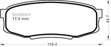 MGA 946 - Тормозные колодки, дисковые, комплект autospares.lv