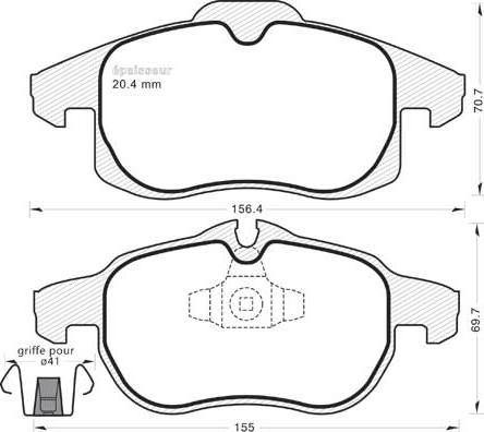 MGA 943 - Тормозные колодки, дисковые, комплект autospares.lv