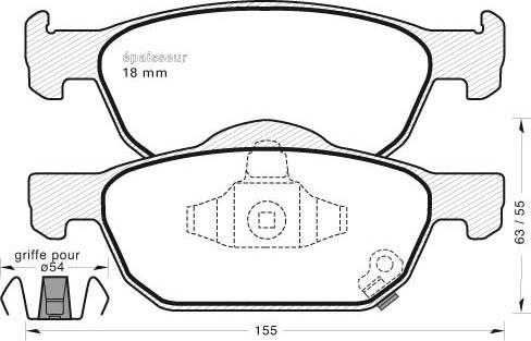 MGA 959 - Тормозные колодки, дисковые, комплект autospares.lv